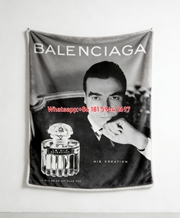 Balenciaga London Subway Print Flannel Throw Blanket BA277